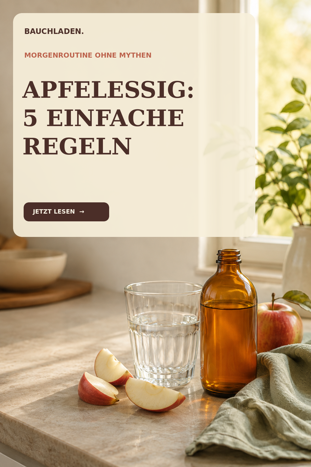 Titelmotiv: Apfelessig am Morgen: Was die Routine kann – und was nicht
